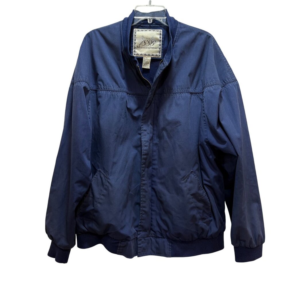 Vintage Men’s Munsingwear Since 1886 Navy Blue XL Jacket Zip Button